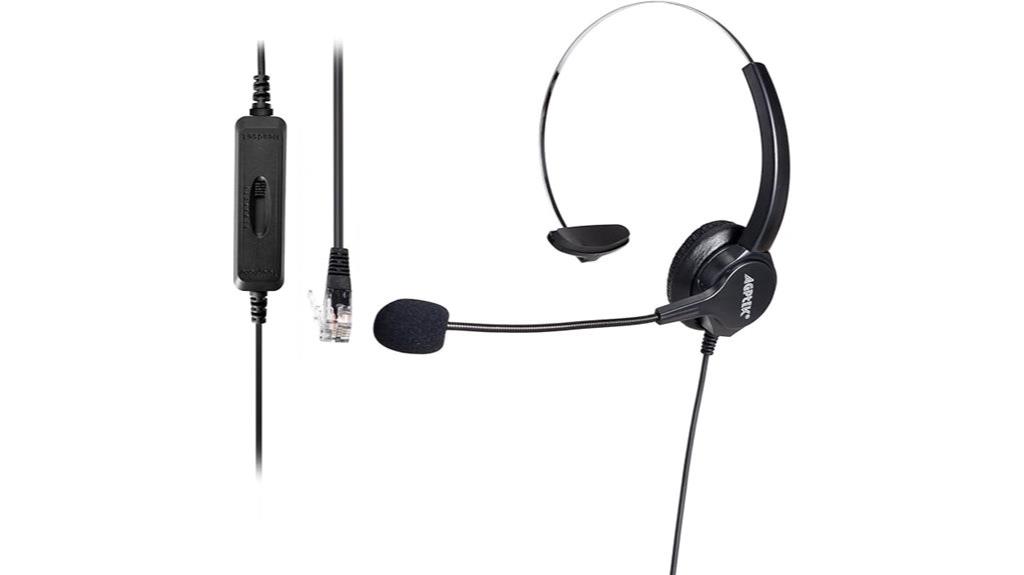 noise cancelling monaural headset