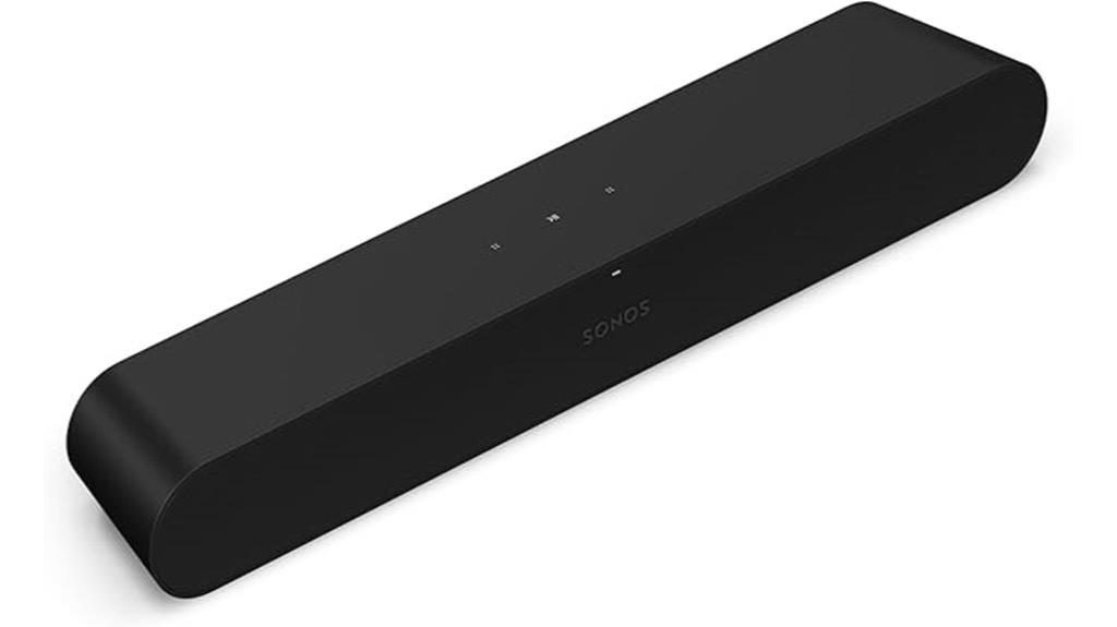 compact black soundbar system